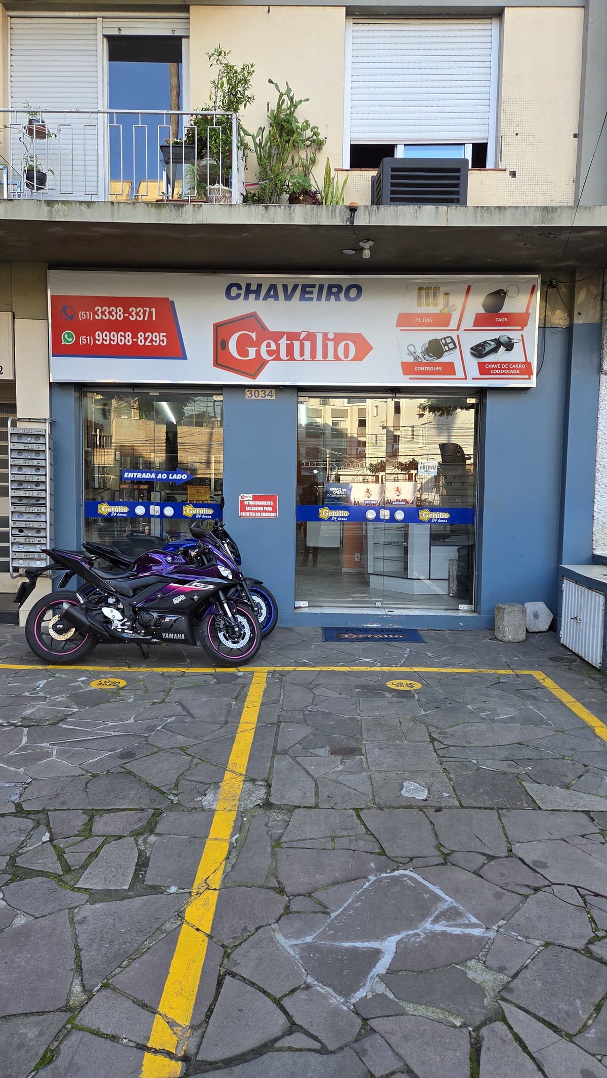 Fachada da loja Chaveiro Getúlio